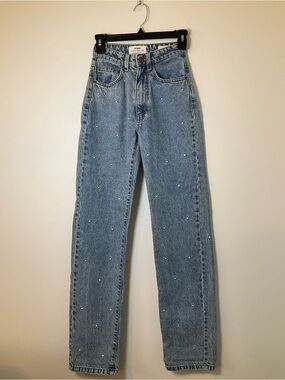 Cotton On Star Print Long Straight Leg Jeans Size 0